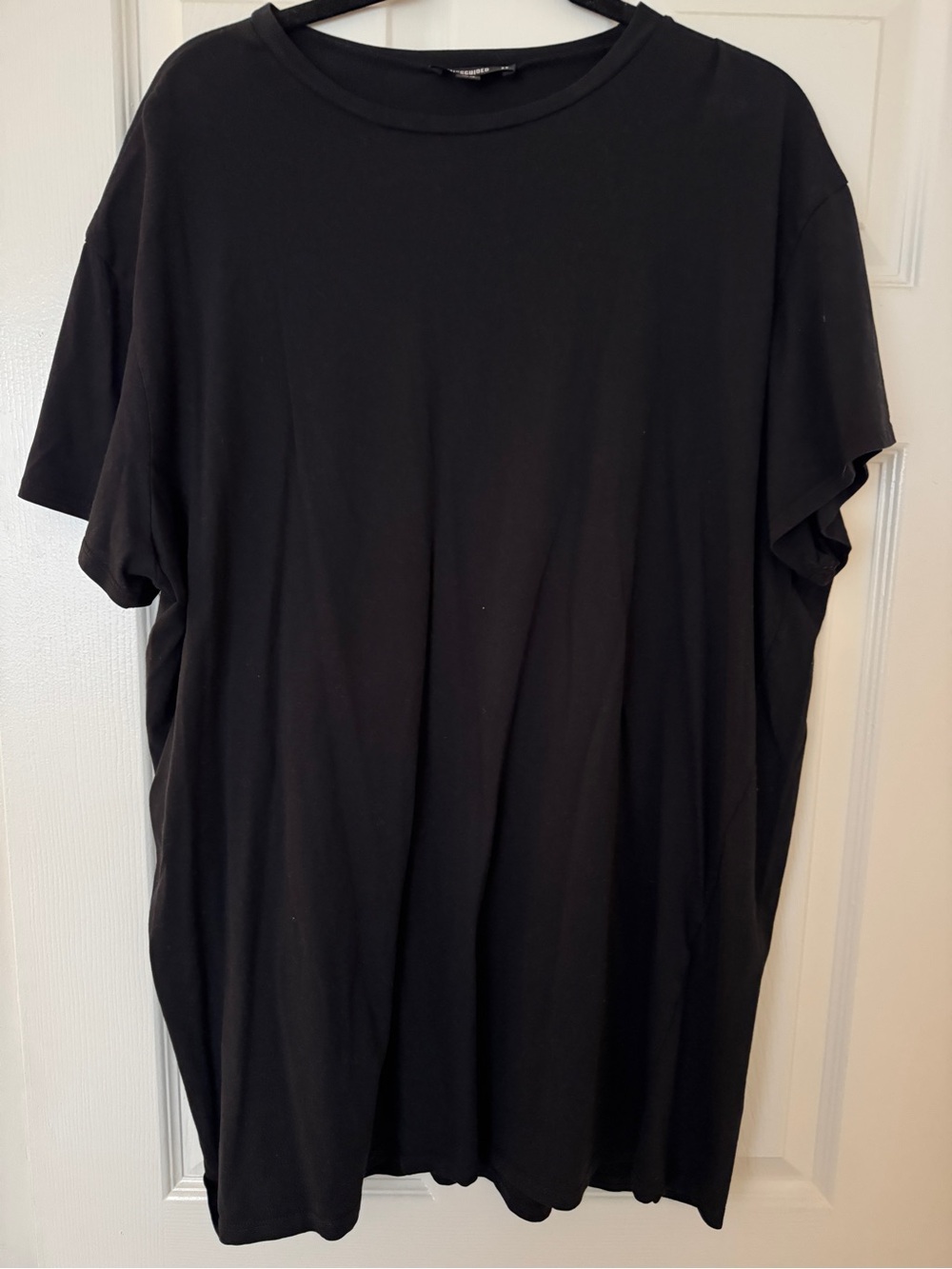 Missguided Black Short Sleeve Tshirt Dress